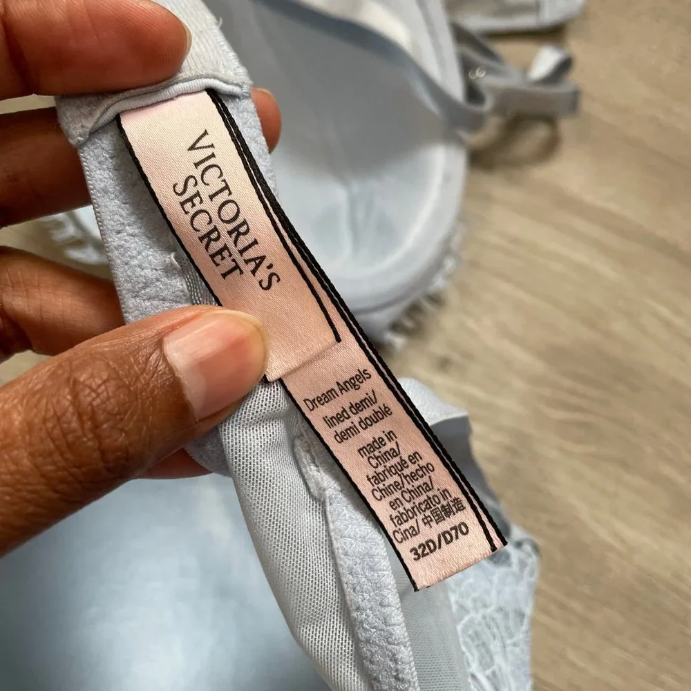 Victoria's Secret Women's Blue Lace Bra Size 32D/D70 - Picture 8 of 11